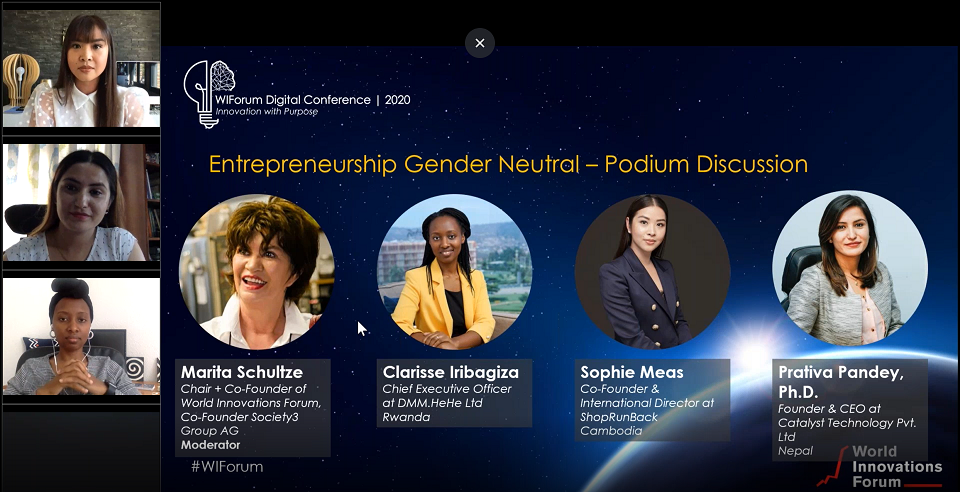WIForum Digital Conference_Female Entrepreneurship Podium